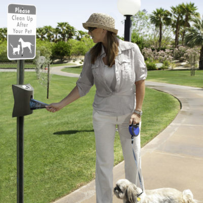 Dog waste bag dispensers